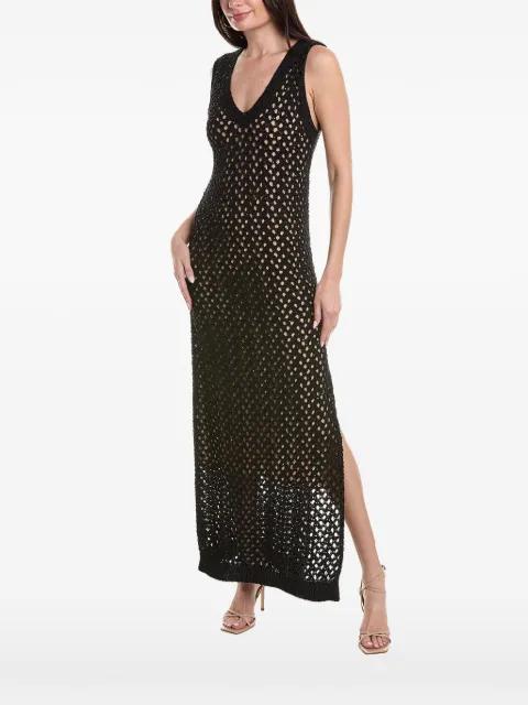 crochet-knit sleeveless maxi dress by BRUNELLO CUCINELLI