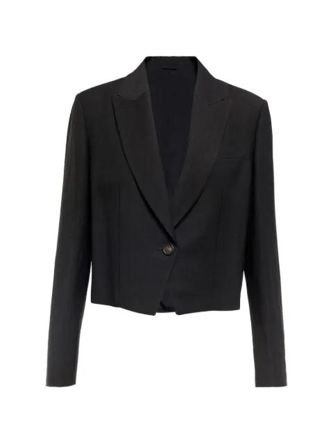 cropped single-breasted blazer by BRUNELLO CUCINELLI