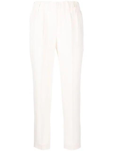 cropped slim-fit trousers by BRUNELLO CUCINELLI