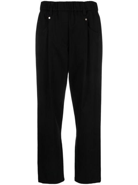 cropped straight-leg trousers by BRUNELLO CUCINELLI