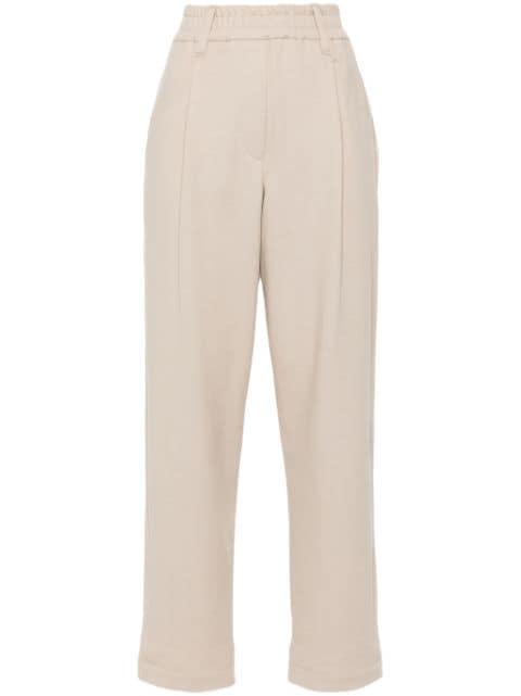 cropped tapered track pants by BRUNELLO CUCINELLI