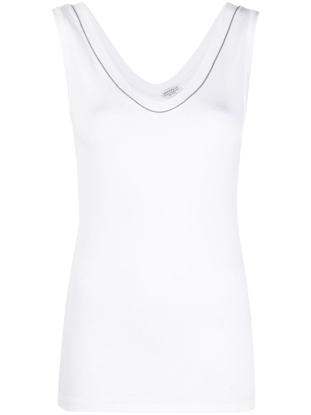 crystal-detail vest top by BRUNELLO CUCINELLI