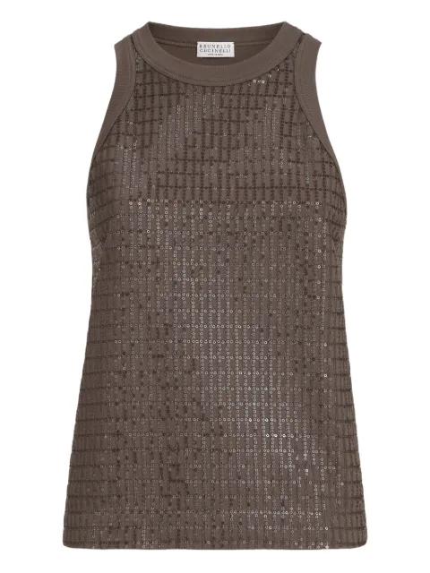 dazzling check-pattern top by BRUNELLO CUCINELLI