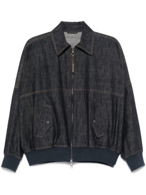 denim bomber jacket by BRUNELLO CUCINELLI