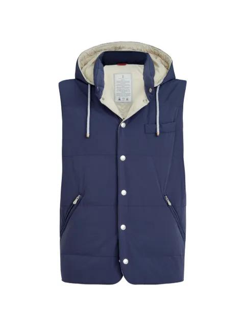 detachable-hood gilet by BRUNELLO CUCINELLI