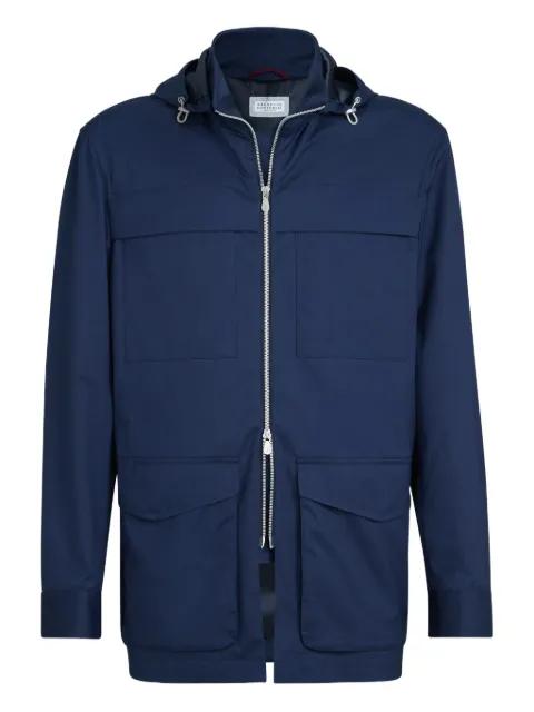 detachable-hood safari jacket by BRUNELLO CUCINELLI