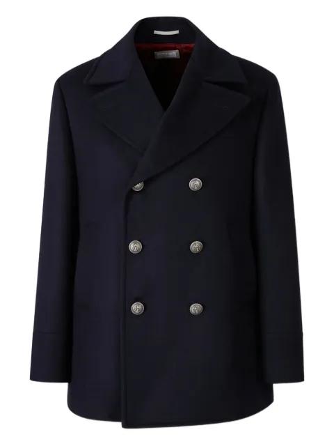 double-breasted buttoned coat by BRUNELLO CUCINELLI