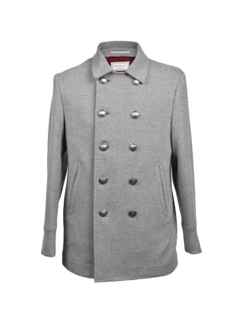double-breasted pea coat by BRUNELLO CUCINELLI