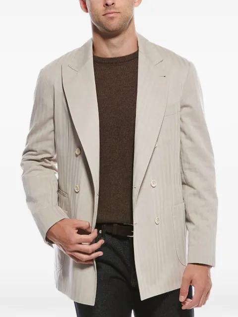 double-breasted striped blazer by BRUNELLO CUCINELLI