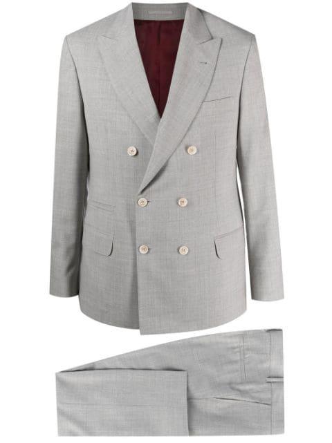 double-breasted two-piece suit by BRUNELLO CUCINELLI