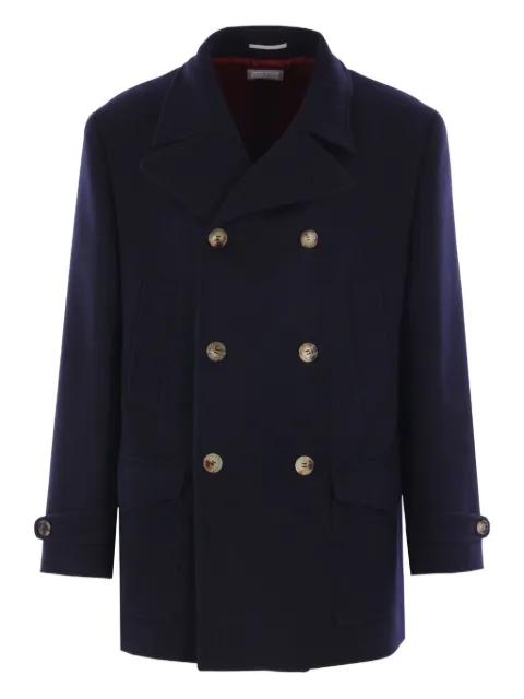 double-breasted wool coat by BRUNELLO CUCINELLI