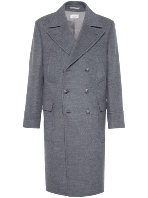 double-breasted wool coat by BRUNELLO CUCINELLI