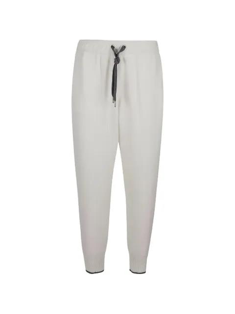 drawstring knit track pants by BRUNELLO CUCINELLI