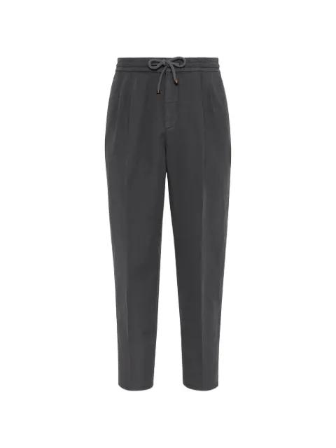 drawstring-waist double-pleat trousers by BRUNELLO CUCINELLI