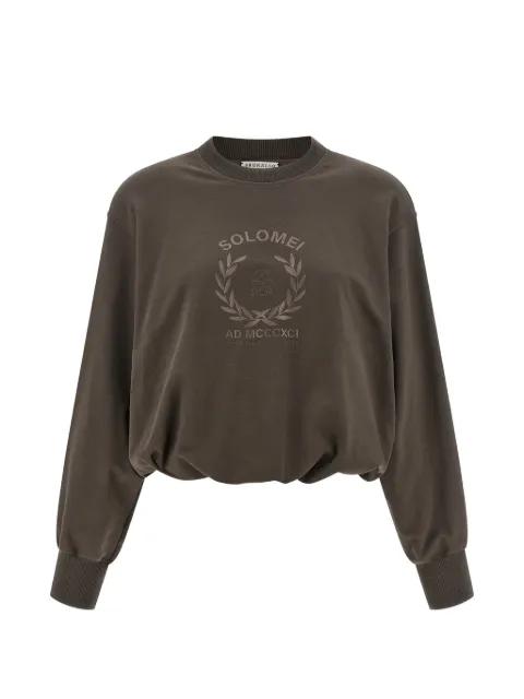 dropped-shoulder curled sweatshirt by BRUNELLO CUCINELLI