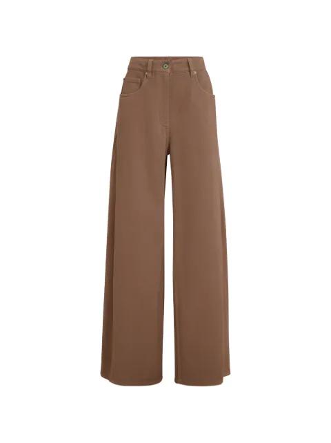 dyed denim wide trousers with monili by BRUNELLO CUCINELLI