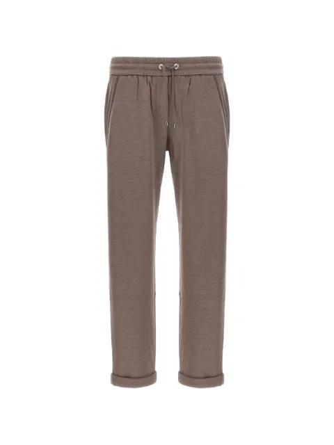 elasticated monile detail trousers by BRUNELLO CUCINELLI