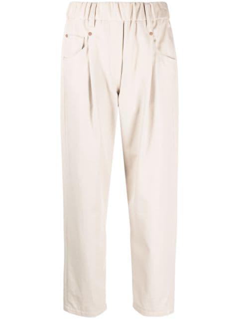 elasticated straight-leg trousers by BRUNELLO CUCINELLI
