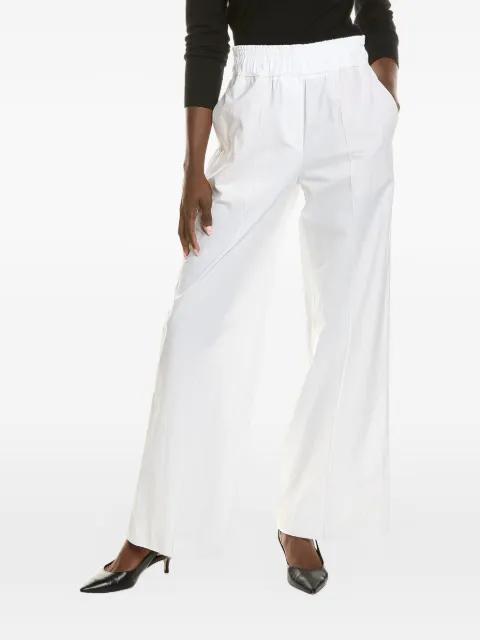 elasticated-waist wide-leg trousers by BRUNELLO CUCINELLI