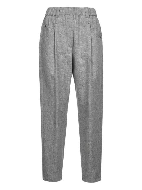 elasticated-waistband pleated trousers by BRUNELLO CUCINELLI