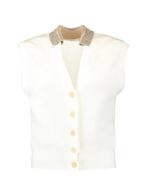 embellished collar vest by BRUNELLO CUCINELLI