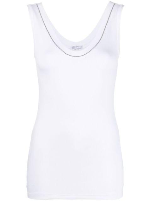 embellished tank top by BRUNELLO CUCINELLI