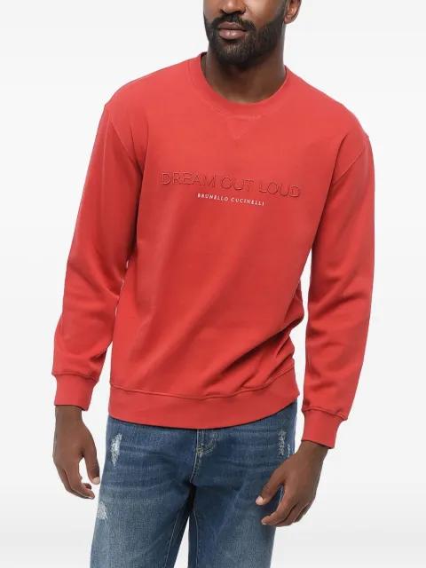 embroidered crew-neck sweatshirt by BRUNELLO CUCINELLI