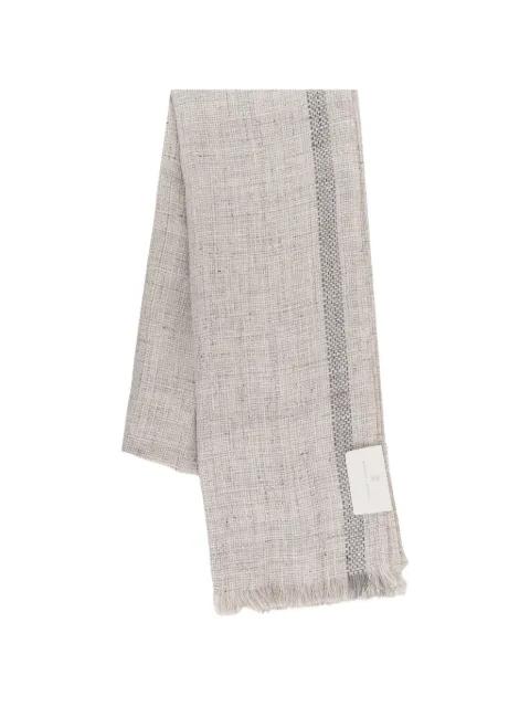 embroidered fringed scarf by BRUNELLO CUCINELLI