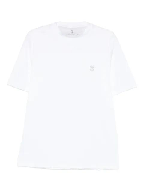 embroidered-logo T-shirt by BRUNELLO CUCINELLI