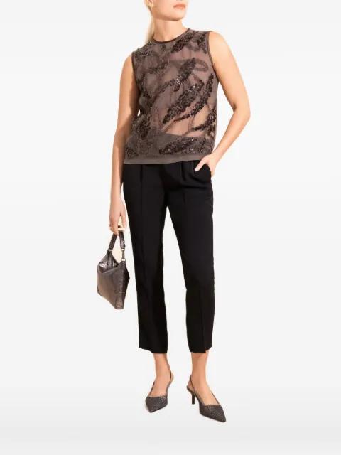 embroidered sleeveless blouse by BRUNELLO CUCINELLI