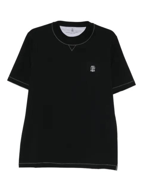embroidered trim T-shirt by BRUNELLO CUCINELLI