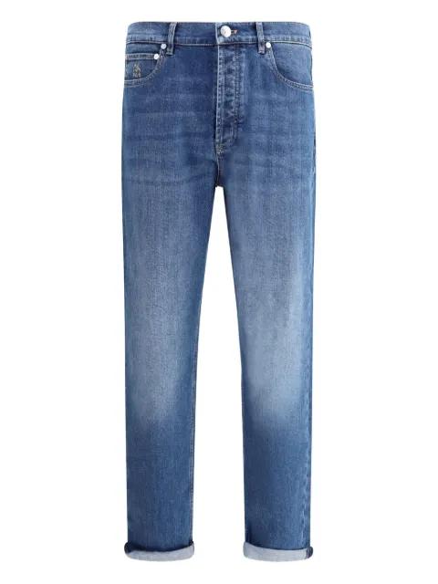 faded logo-patch jeans by BRUNELLO CUCINELLI