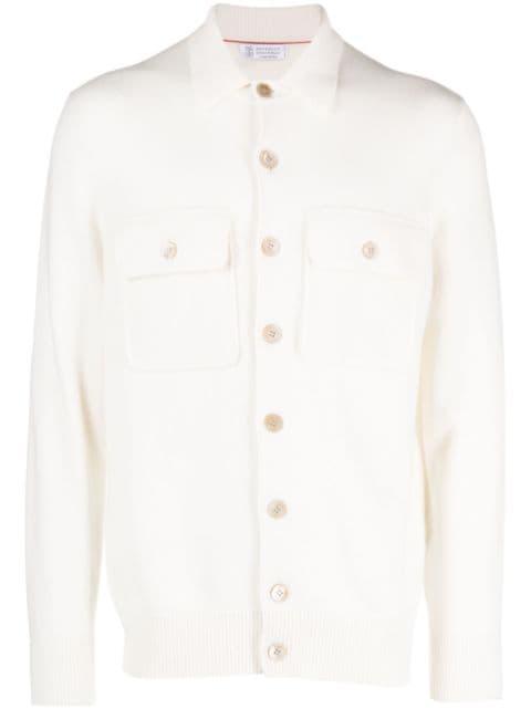 fine-knit cashmere shirt cardigan by BRUNELLO CUCINELLI
