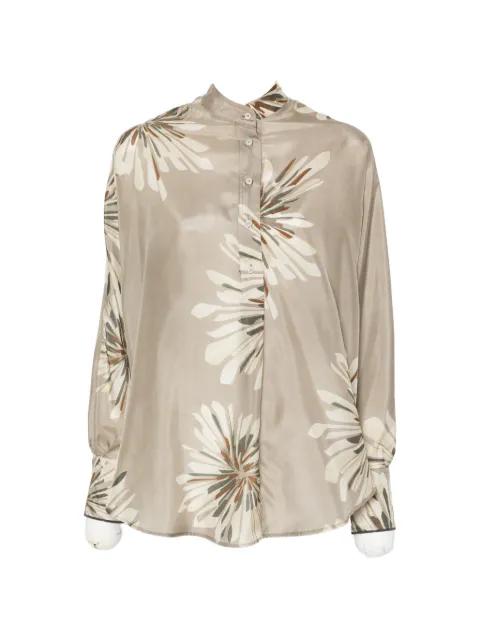 floral-print blouse by BRUNELLO CUCINELLI