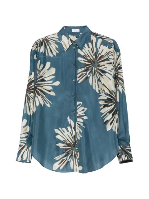 floral-print buttoned shirt by BRUNELLO CUCINELLI