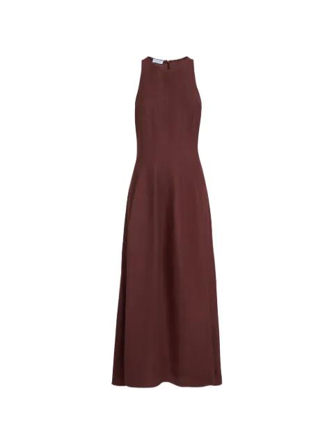 fluid twill midi dress by BRUNELLO CUCINELLI