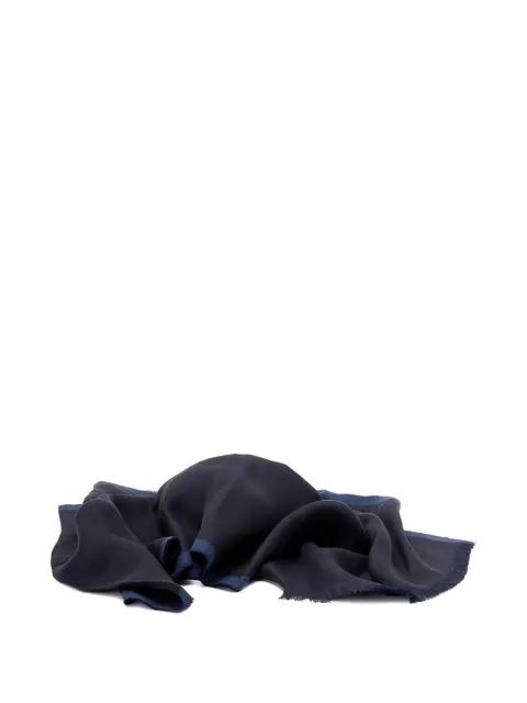 fringed-edge linen scarf by BRUNELLO CUCINELLI