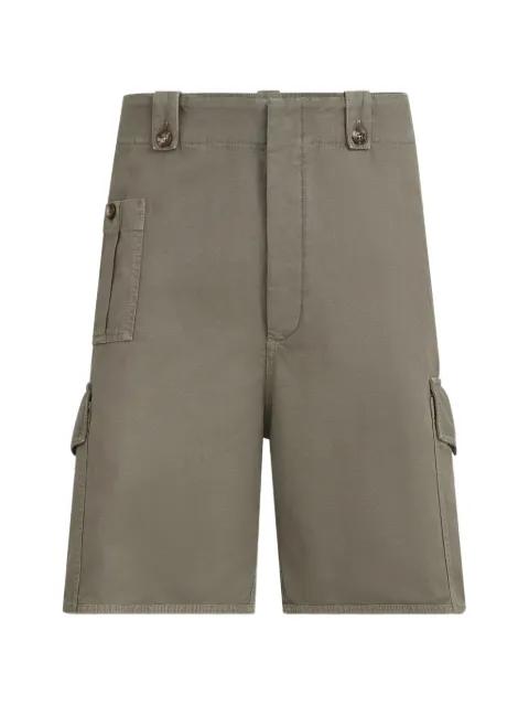 garment-dyed Bermuda shorts in cotton and linen canvas with cargo pockets by BRUNELLO CUCINELLI