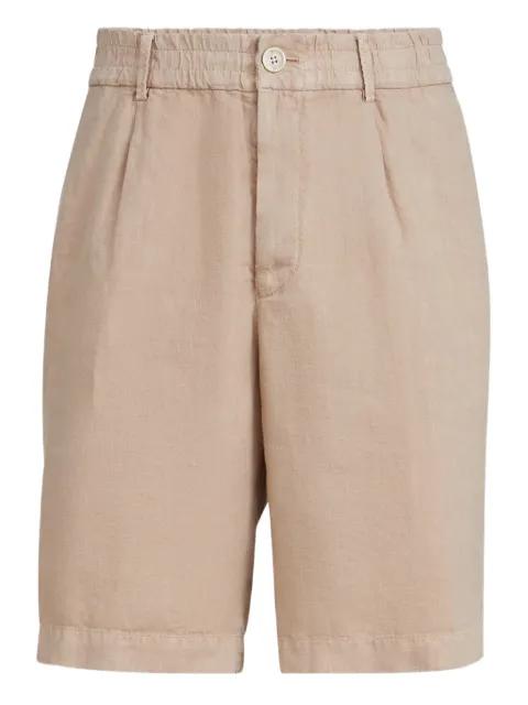 garment-dyed button-fastening shorts by BRUNELLO CUCINELLI