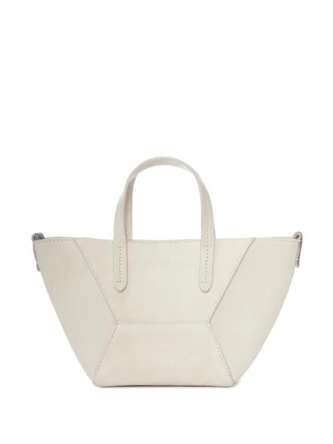 geometric-panelled suede tote bag by BRUNELLO CUCINELLI