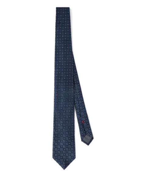 geometric-patterned silk tie by BRUNELLO CUCINELLI