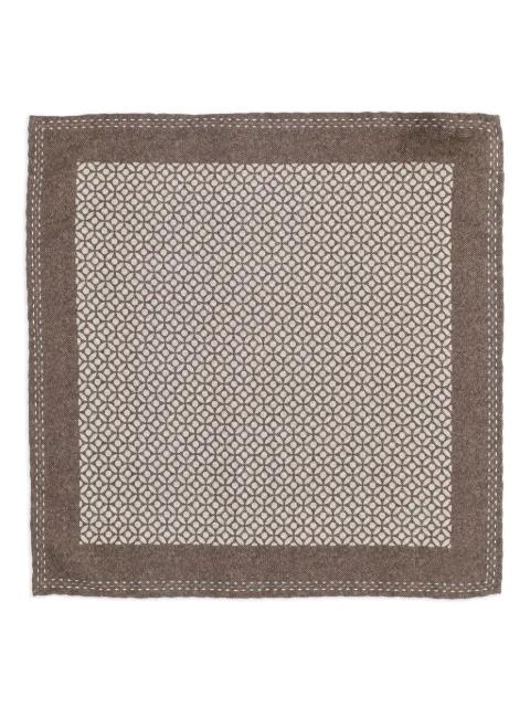 geometric-print pocket square by BRUNELLO CUCINELLI