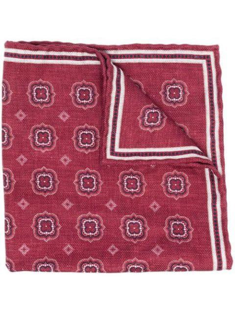 geometric-print pocket-square by BRUNELLO CUCINELLI