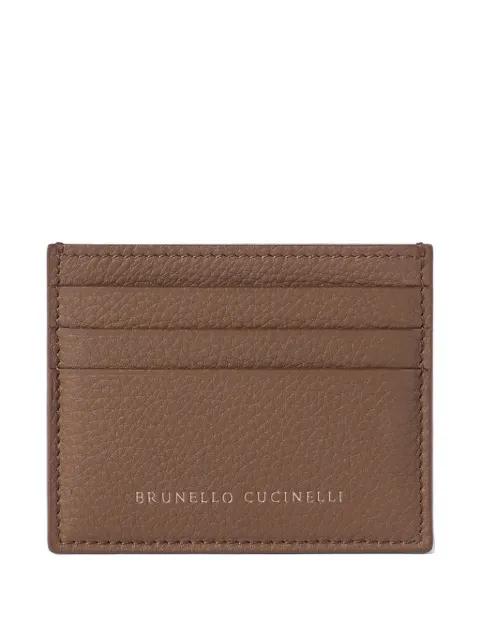 grained calfskin card case by BRUNELLO CUCINELLI