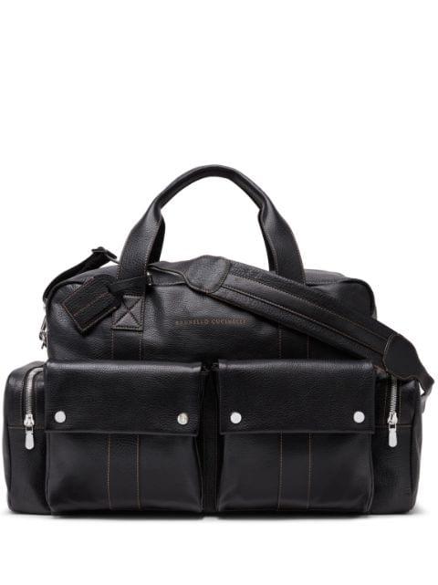 grained leather leisure bag by BRUNELLO CUCINELLI