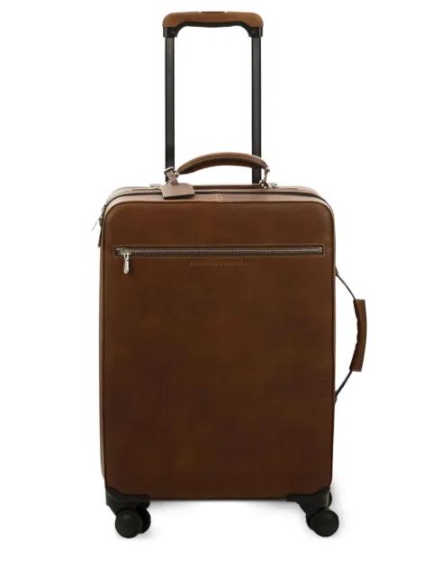 grained-texture luggage by BRUNELLO CUCINELLI