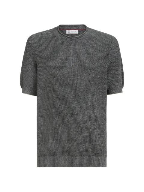 half English ribbed T-shirt by BRUNELLO CUCINELLI