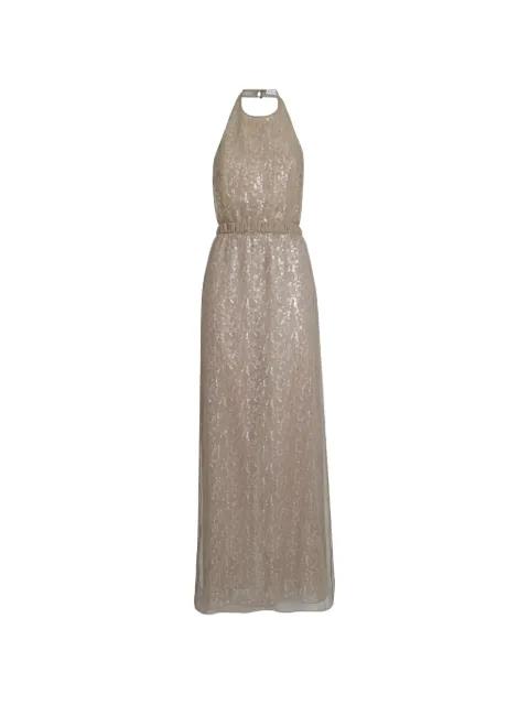 halterneck embelished maxi dress by BRUNELLO CUCINELLI