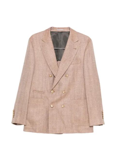 herringbone double-breasted jacket by BRUNELLO CUCINELLI