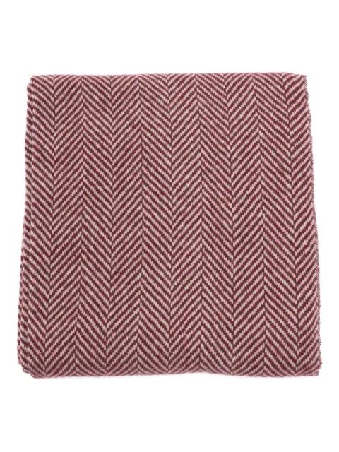 herringbone-pattern cashmere scarf by BRUNELLO CUCINELLI